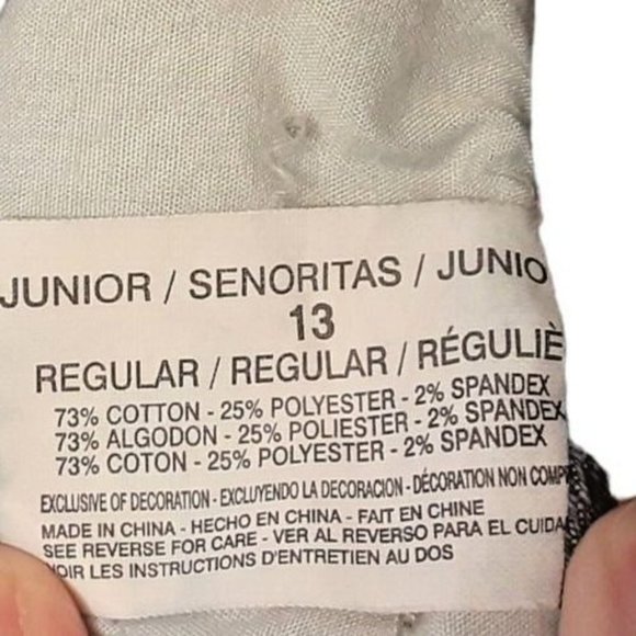 LEI Womens Juniors Size 13 Regular Jeans Ashley Lowrise Skinny Blue Patc… - Picture 6 of 6